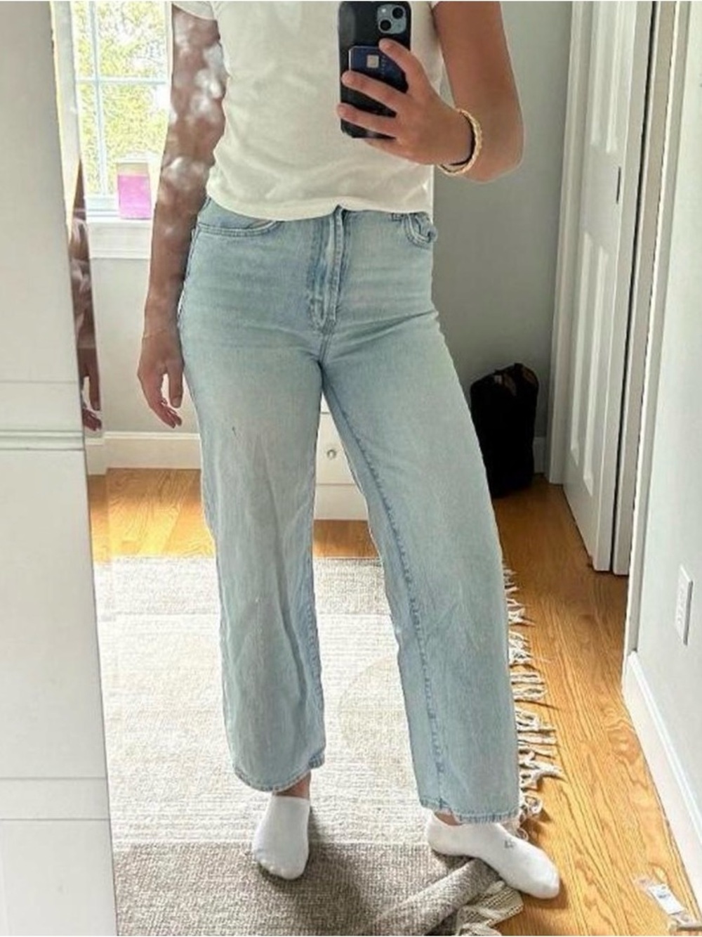 BDG Light Blue High-Rise Wide Leg Jeans